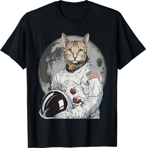 cat in space t shirt